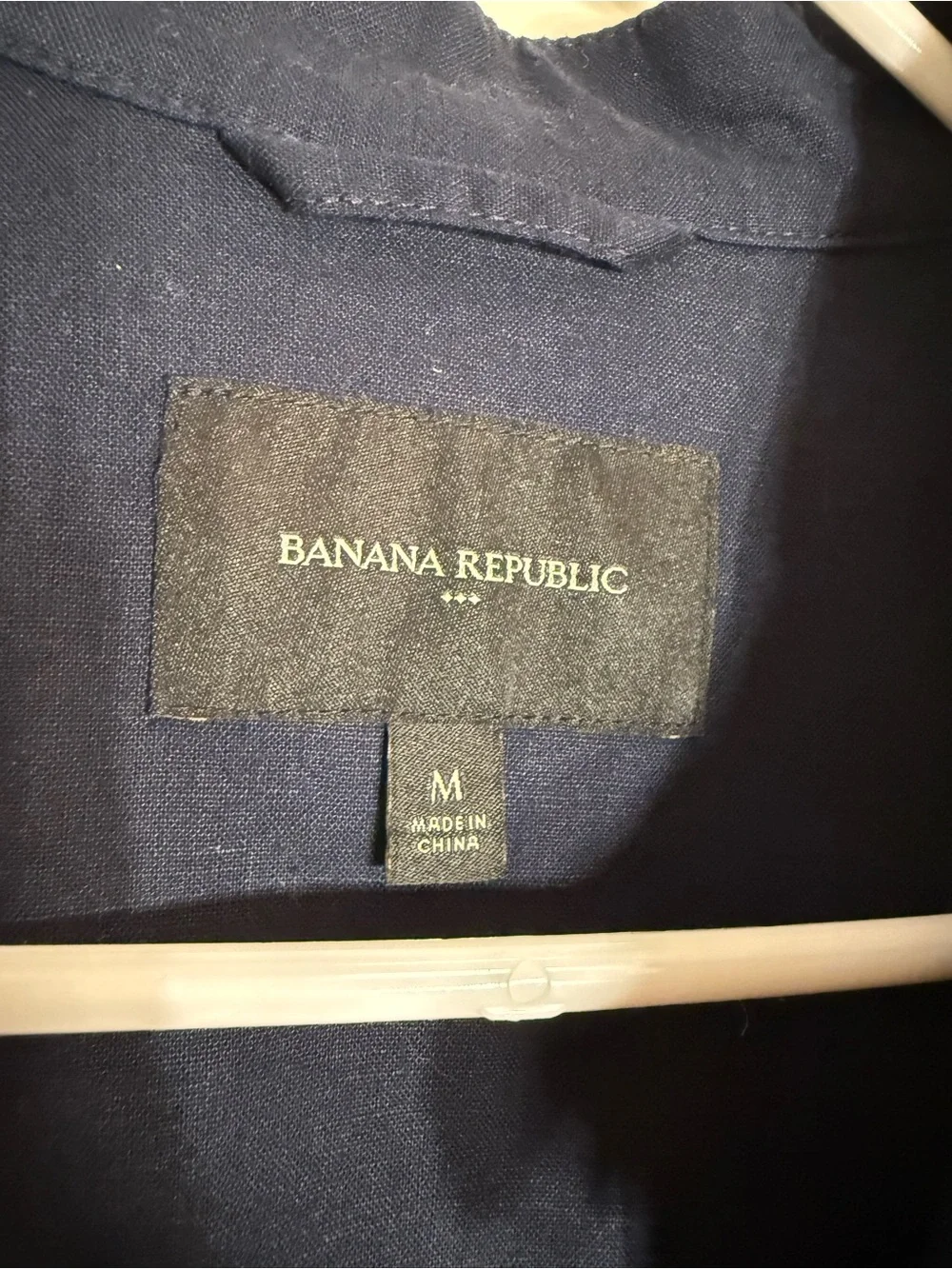 Banana Republic Linen Navy Blue Bomber Jacket